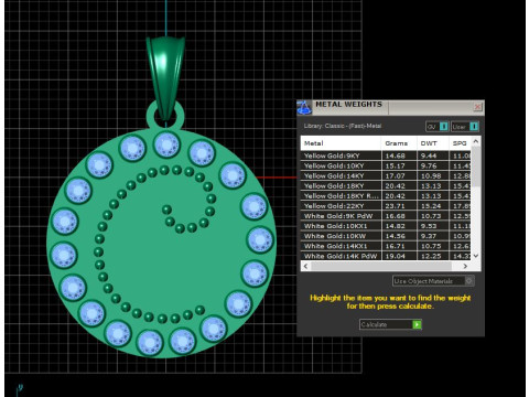 GOLD PENDANT 3D PRINTABLE MODEL 3D Принт Модель