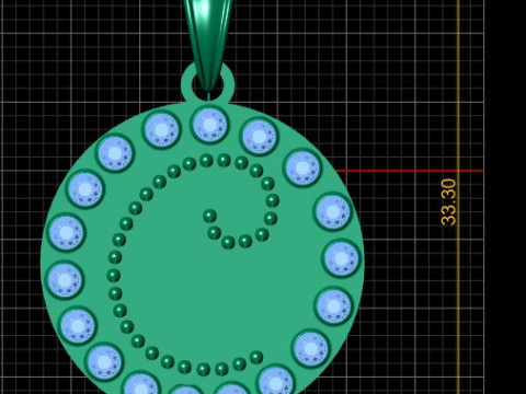GOLD PENDANT 3D PRINTABLE MODEL 3D Принт Модель
