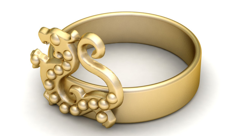 DRAOGN GOLD RING PENDANT 3D PRINTABLE MODEL 3D Print Model .c4d .max .obj .3ds .fbx .stl .blend 