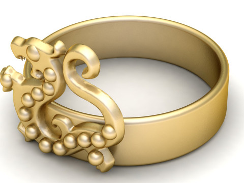 DRAOGN GOLD RING PENDANT 3D PRINTABLE MODEL 3D Print Model