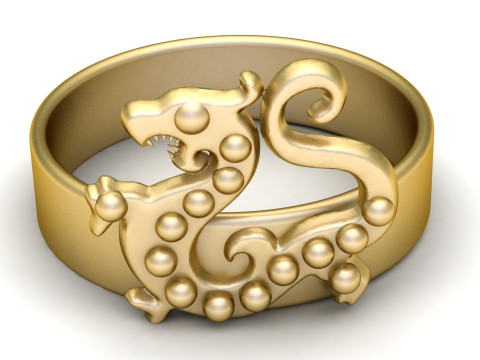 DRAOGN GOLD RING PENDANT 3D PRINTABLE MODEL 3D Print Model