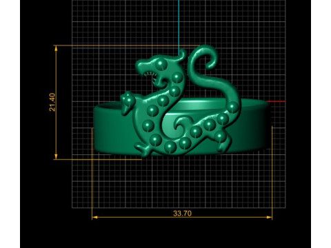 DRAOGN GOLD RING PENDANT 3D PRINTABLE MODEL 3D Print Model