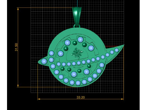 GOLD PLATTED PENDANT 3D PRINTABLE MODEL 3D Print Model