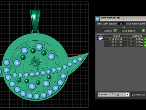 GOLD PLATTED PENDANT 3D PRINTABLE MODEL 3D Print Model