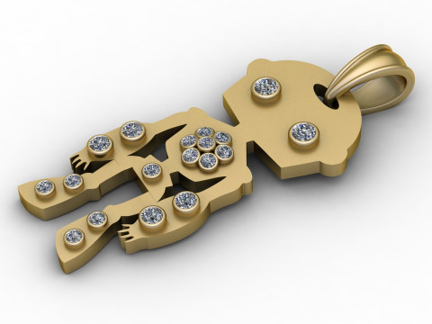 AMAZING GOLD LOCET PENDANT 3D PRINTABLE MODEL Model do druku 3D