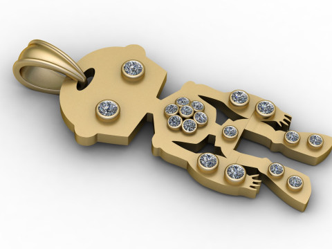 AMAZING GOLD LOCET PENDANT 3D PRINTABLE MODEL 3D 프린트 모델