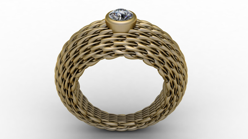 FACHION GOLD RING PENDANT 3D PRINTABLE MODEL 3D Принт Модель .c4d .max .obj .3ds .fbx .stl .blend 