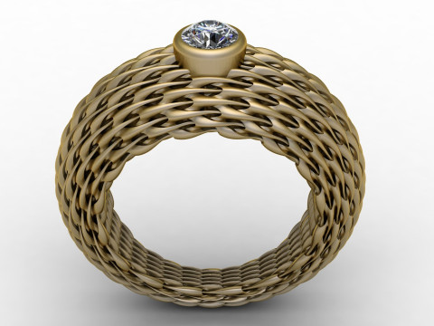 FACHION GOLD RING PENDANT 3D PRINTABLE MODEL 3Dプリントモデル
