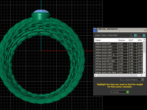 FACHION GOLD RING PENDANT 3D PRINTABLE MODEL 3D Принт Модель
