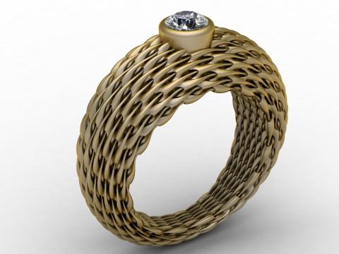 FACHION GOLD RING PENDANT 3D PRINTABLE MODEL 3D Принт Модель