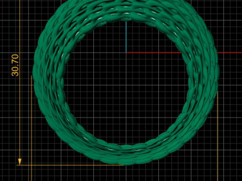 FACHION GOLD RING PENDANT 3D PRINTABLE MODEL 3D Принт Модель