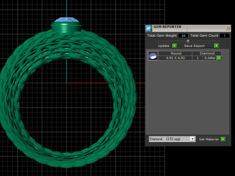 FACHION GOLD RING PENDANT 3D PRINTABLE MODEL 3D Принт Модель