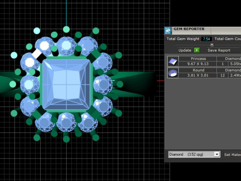 GLAMOROUS RUBY DIAMOND RING 3D PRINTABLE MODEL 3D 프린트 모델