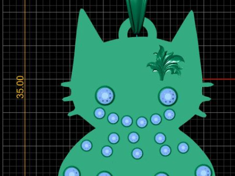 CUT CAT PENDANT 3D PRINTABLE MODEL Modelo de Impressão 3D