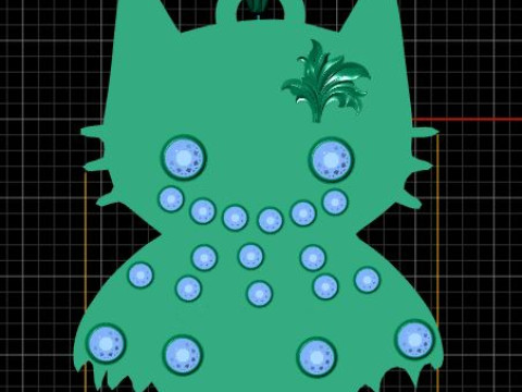 CUT CAT PENDANT 3D PRINTABLE MODEL Modelo de Impressão 3D