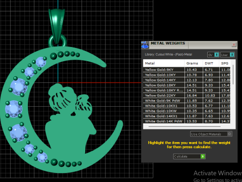 NIGHT CRECENT PENDANT 3D PRINTABLE MODEL 3D print model 3D Print Model
