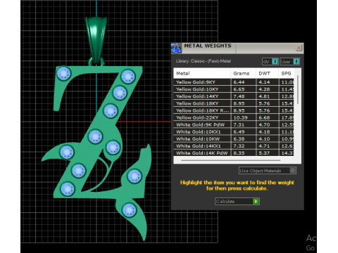 Letter Z Gold PENDANT 3D PRINTABLE MODEL 3D Baskı Modeli