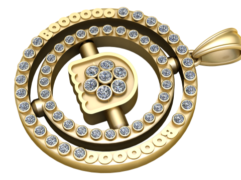 GOLD PLATTED PENDANT 3D PRINTABLE MODEL 3D-printmodel