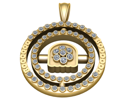 GOLD PLATTED PENDANT 3D PRINTABLE MODEL 3D Print Model