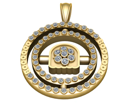 GOLD PLATTED PENDANT 3D PRINTABLE MODEL 3D Print Model