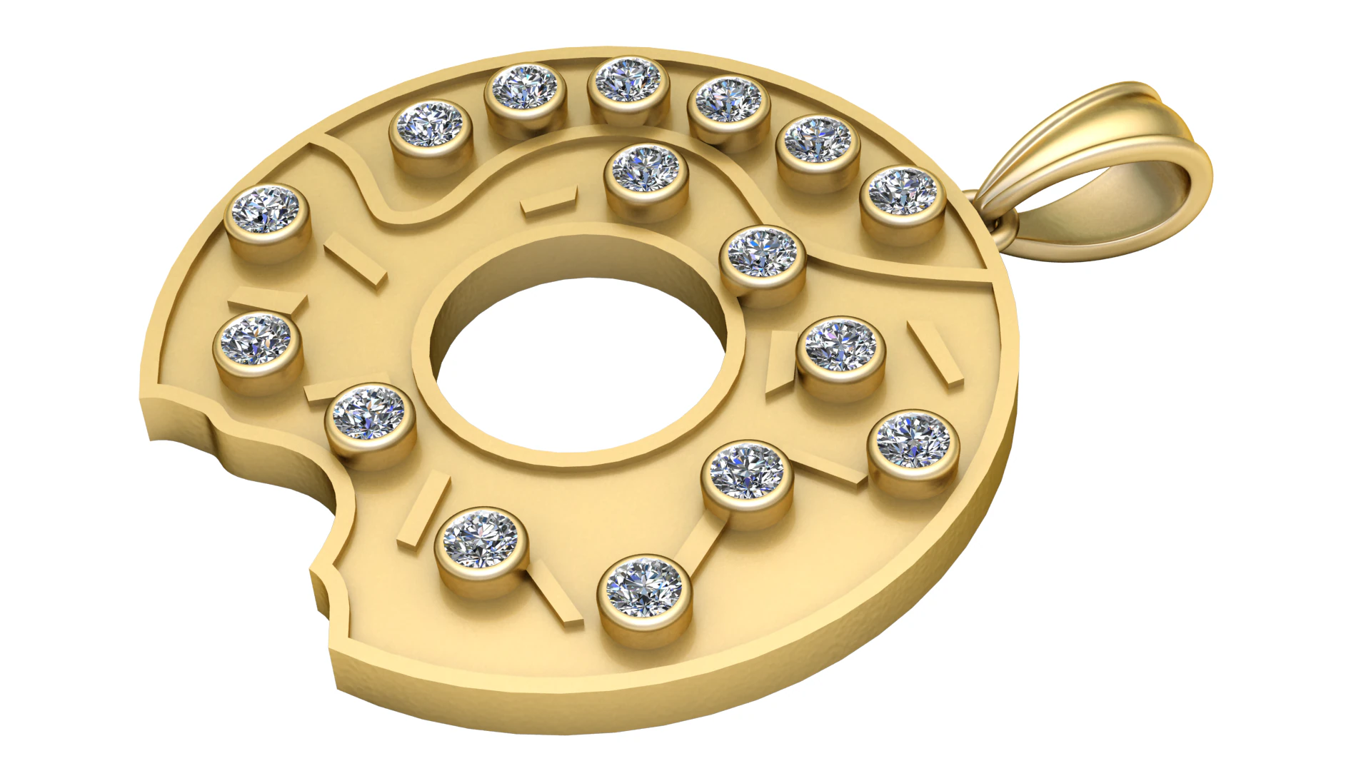 DIAMOND PENDANT NECKLACE PENDANT 3D PRINTABLE MODEL 3D Print Model .c4d .max .obj .3ds .fbx .stl .blend