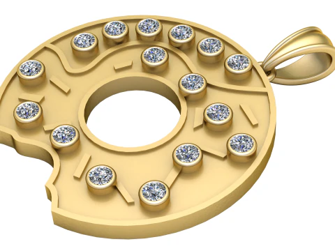 डायमंड पेंडेंट नेकलेस पेंडेंट 3डी प्रिंट करने योग्य मॉडल 3D प्रिंट मॉडल