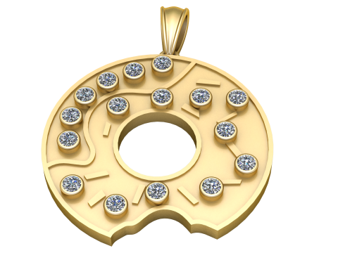 DIAMOND PENDANT NECKLACE PENDANT 3D PRINTABLE MODEL 3D-printmodel