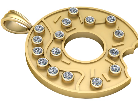 DIAMOND PENDANT NECKLACE PENDANT 3D PRINTABLE MODEL 3D Print Model