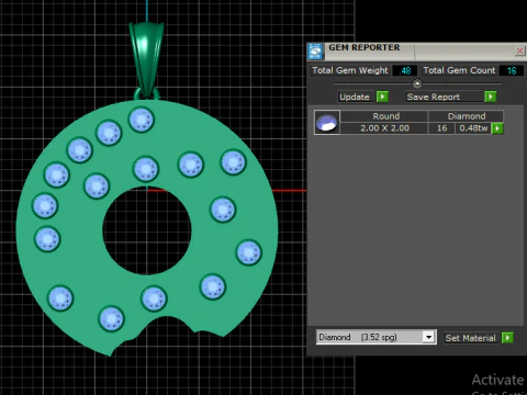 DIAMOND PENDANT NECKLACE PENDANT 3D PRINTABLE MODEL 3D Print Model