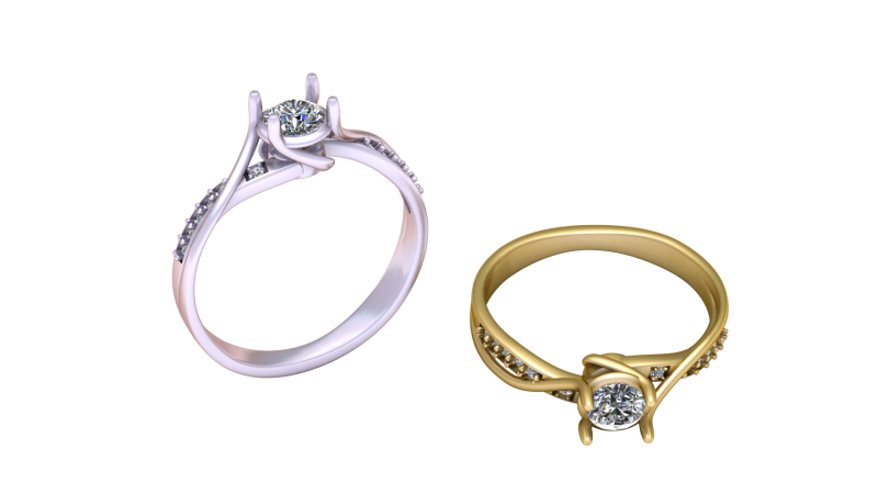 Engagement Ring PENDANT 3D PRINTABLE MODEL 3D Print Model .c4d .max .obj .3ds .fbx .stl .blend 