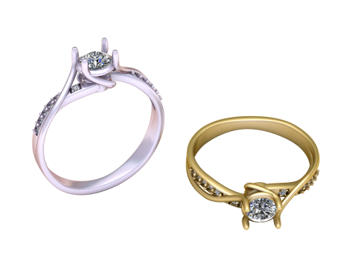 Engagement Ring PENDANT 3D PRINTABLE MODEL 3D Print Model