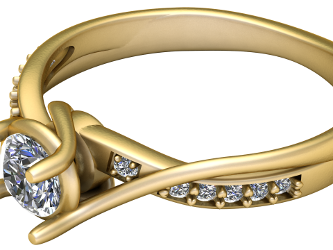 Engagement Ring PENDANT 3D PRINTABLE MODEL 3D Print Model