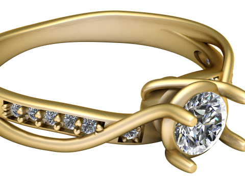 Engagement Ring PENDANT 3D PRINTABLE MODEL 3D Print Model