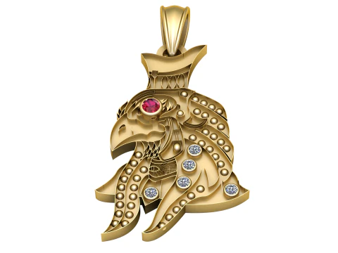Crested Eagle PENDANT 3D PRINTABLE MODEL 3D Print Model