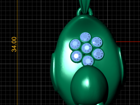Crested Eagle PENDANT 3D PRINTABLE MODEL 3D Принт Модель