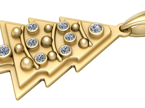 クリスマスペンダント 3D 印刷可能モデル 3Dプリントモデル