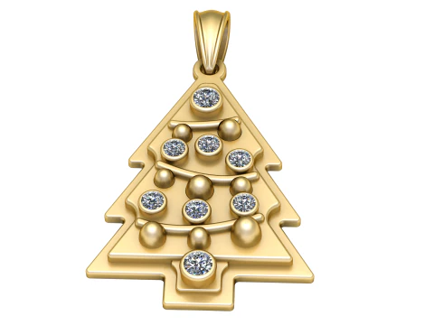 Christmas PENDANT 3D PRINTABLE MODEL 3D Print Model
