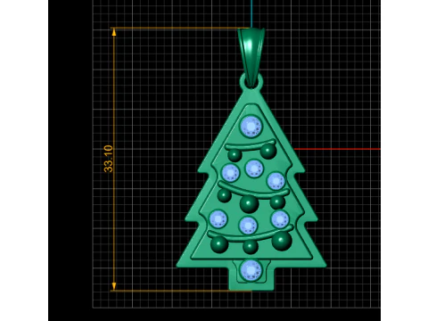 Christmas PENDANT 3D PRINTABLE MODEL 3D Print Model