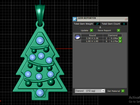 Christmas PENDANT 3D PRINTABLE MODEL 3D Print Model
