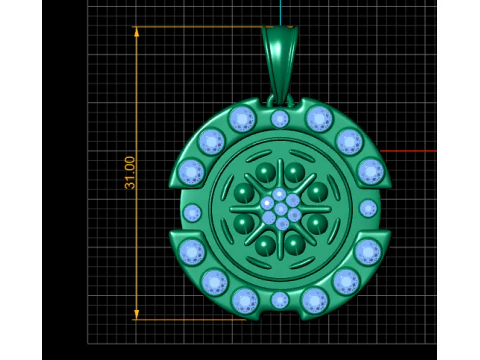 New Fashion Design Circle Gold PENDANT 3D PRINTABLE MODEL 3D Print Model