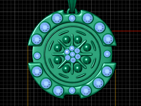 New Fashion Design Circle Gold PENDANT 3D PRINTABLE MODEL 3Dプリントモデル