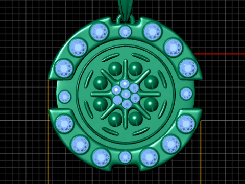 New Fashion Design Circle Gold PENDANT 3D PRINTABLE MODEL 3D Print Model