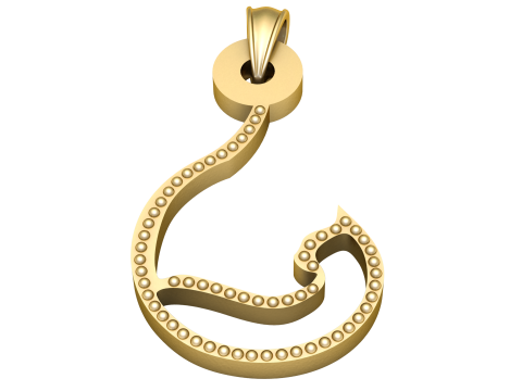 Snake Pendant Necklace Golden PENDANT 3D PRINTABLE MODEL 3D-Druckmodell