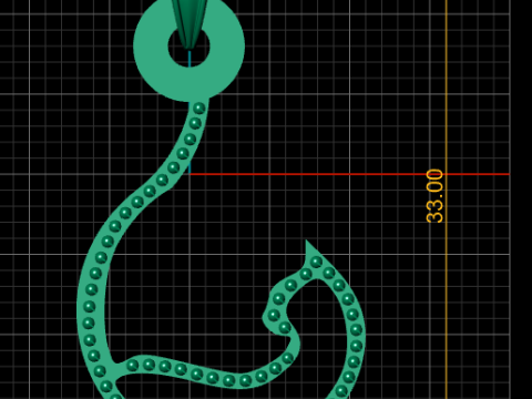 Snake Pendant Necklace Golden PENDANT 3D PRINTABLE MODEL 3D-Druckmodell