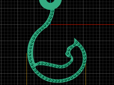 Snake Pendant Necklace Golden PENDANT 3D PRINTABLE MODEL 3D-Druckmodell
