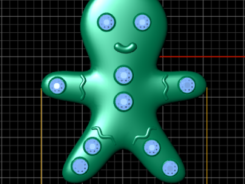 Christmas Gingerbread PENDANT 3D PRINTABLE MODEL 3D-printmodel