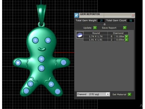 Christmas Gingerbread PENDANT 3D PRINTABLE MODEL 3D-printmodel