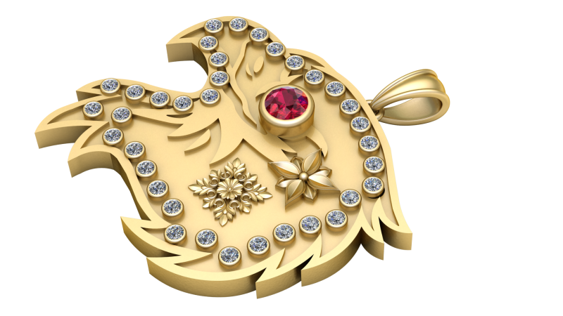Crested Eagle PENDANT 3D PRINTABLE MODEL 3D-printmodel .c4d .max .obj .3ds .fbx .stl .blend 
