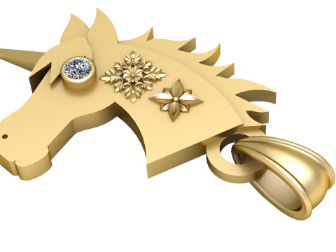 Horse necklace pendant horse pendant 3D printable horse charm equestrian jewelry STL an 3D Print Model