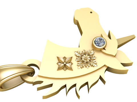 Horse necklace pendant horse pendant 3D printable horse charm equestrian jewelry STL an 3D प्रिंट मॉडल